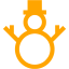 orange snowman icon