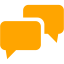 orange speech bubble 2 icon