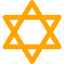 orange star of david icon