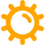 orange sun 5 icon