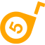 orange tape measure icon