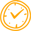 orange time 9 icon