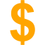 orange us dollar icon