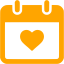 orange wedding day icon