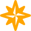 orange wind rose icon