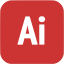 persian red adobe ai icon