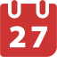 persian red calendar 5 icon