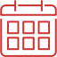 persian red calendar 7 icon