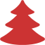 persian red coniferous tree icon