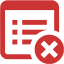 persian red delete property icon