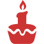 persian red easter cake icon