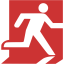 persian red exit icon