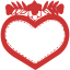 persian red heart 13 icon