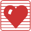 persian red heart 16 icon