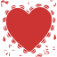 persian red heart 24 icon