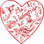 persian red heart 32 icon