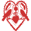 persian red heart 65 icon