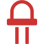 persian red led diode icon