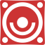 persian red loudspeaker icon