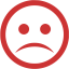 persian red sad icon