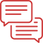 persian red speech bubble 5 icon