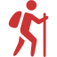 persian red trekking icon