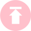 pink arrow 180 icon