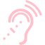 pink assistive listening system icon