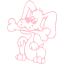 pink dog 23 icon