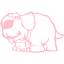 pink dog 30 icon