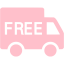 pink free shipping icon
