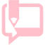 pink google blog search icon