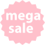 pink mega sale badge icon