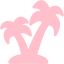 pink palm tree 2 icon