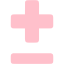 pink plus minus 2 icon