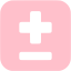 pink plus minus icon