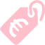 pink price tag euro icon