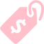 pink price tag icon