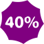 40 percent badge