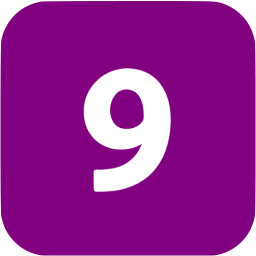 Purple 9 filled icon - Free purple numbers icons