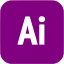 purple adobe ai icon