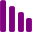 purple bar chart 4 icon