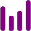 purple bar chart 6 icon