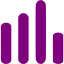 purple bar chart 7 icon