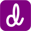 purple dribbble 6 icon