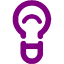 purple light bulb 7 icon