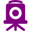 purple old time camera icon