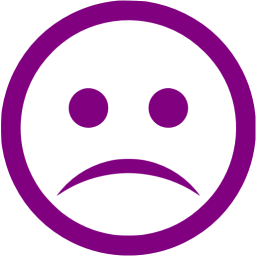 Purple sad icon - Free purple emoticon icons