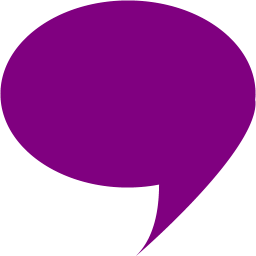 speech bubble logo purple