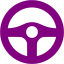 purple steering wheel icon